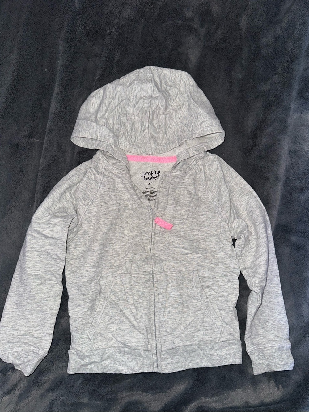 Toddler jumping beans Heather Gray Zip Hoodie